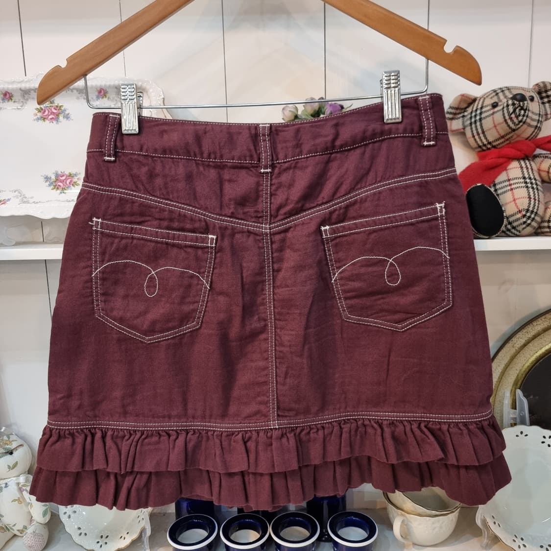 Shirley Temple 하트 포켓 프릴 코튼 스커트 상품이미지5