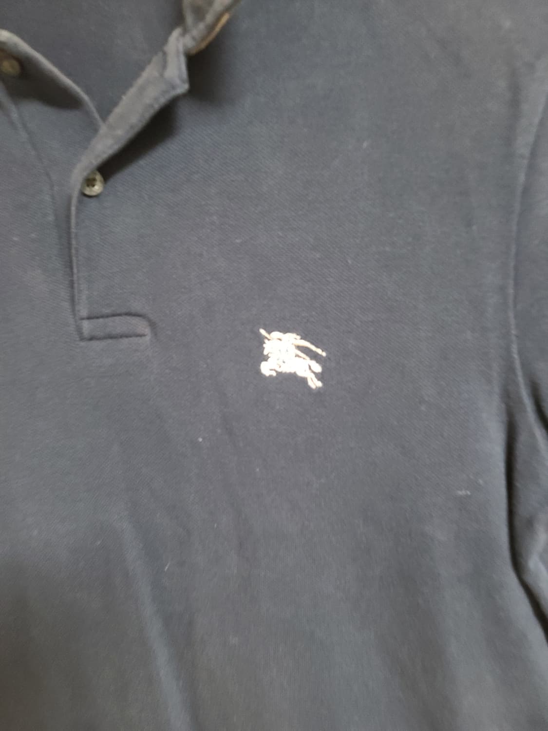 버버리 브릿 네이비 남성 폴로셔츠 S  90적당 상품이미지7