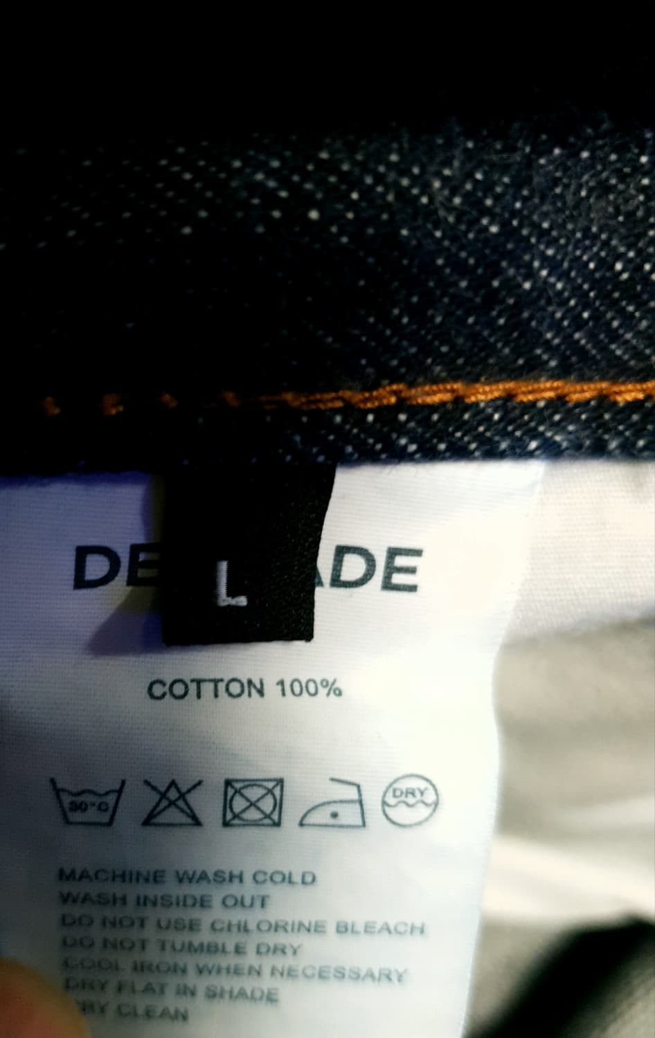 덴메이드 셀비지 와이드핏 데님팬츠 미드 인디고 (L) 상품이미지9