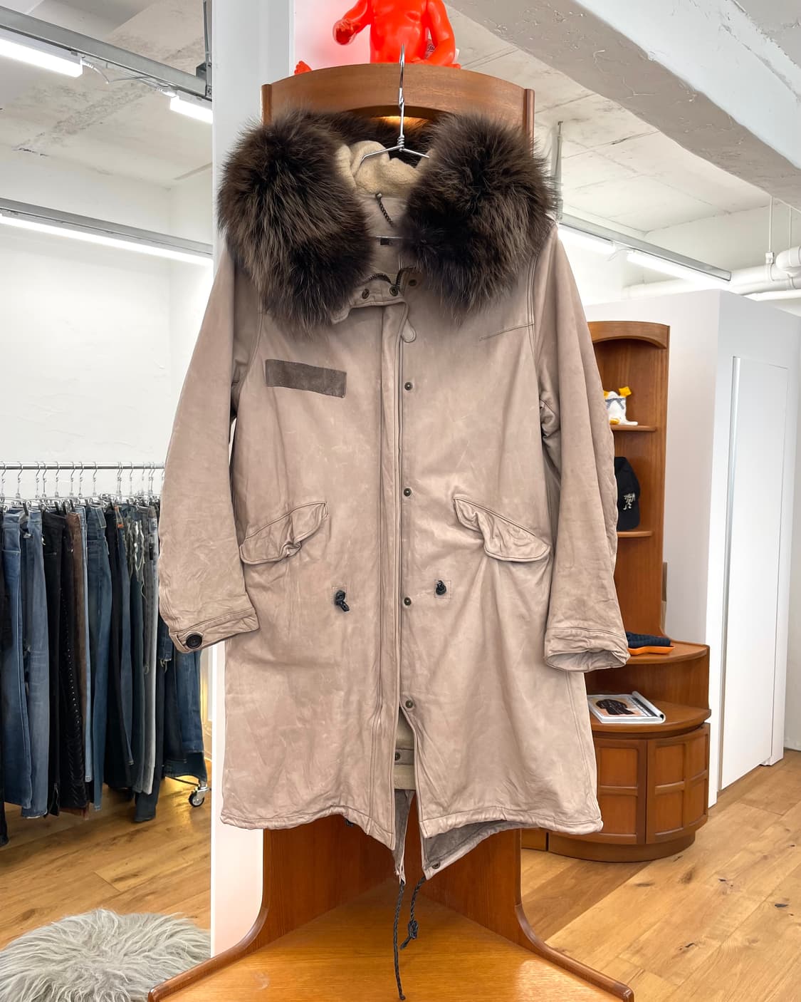 sisii 레더 피쉬테일 파카 상품이미지6