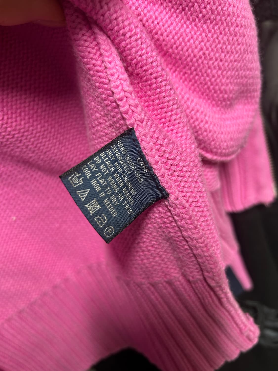 폴로 랄프로렌 핑크 니트 집업 상품이미지2