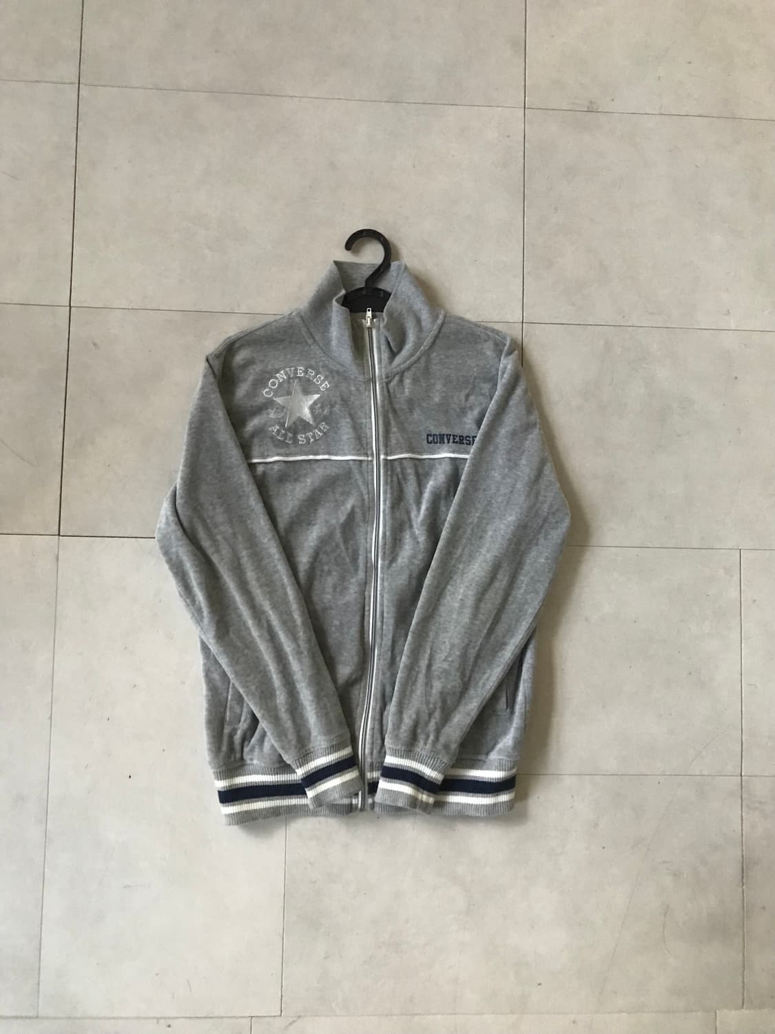 컨버스 그레이 벨벳 스타집업 상품이미지6