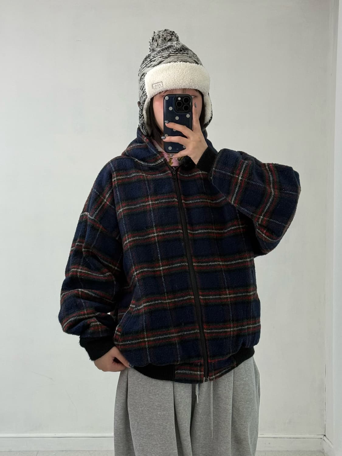 멜톤 made in USA 후드 퍼 자켓 상품이미지1