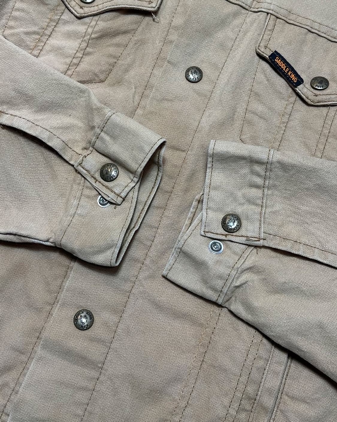 80-90s 페이드 코튼 트러커 자켓 made in usa 상품이미지5