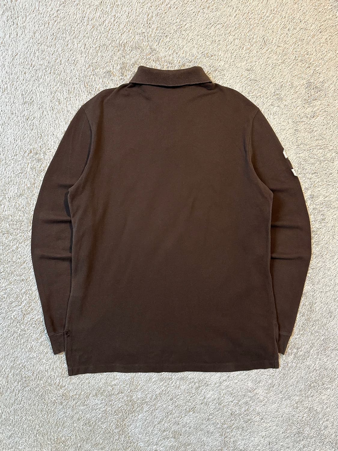 폴로 랄프로렌 커스텀핏 빅포니 로고 PK 긴팔 카라티 브라운 상품이미지3