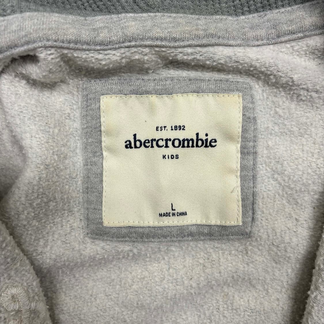 아베크롬비 y2k 여리핏 올드스쿨 그레이 후드집업 희귀져지 상품이미지4