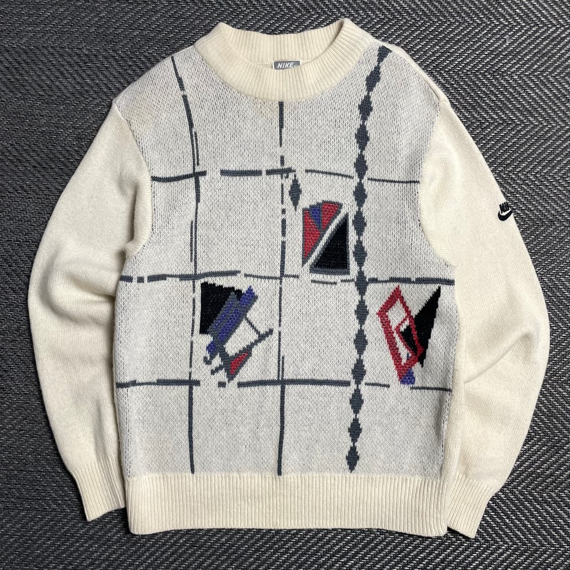 90s 나이키 올드스쿨 패턴 반폴라 니트y 5371 상품이미지2