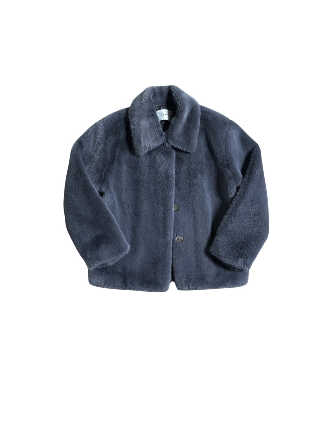 딥블루 카라 퍼자켓 상품이미지2