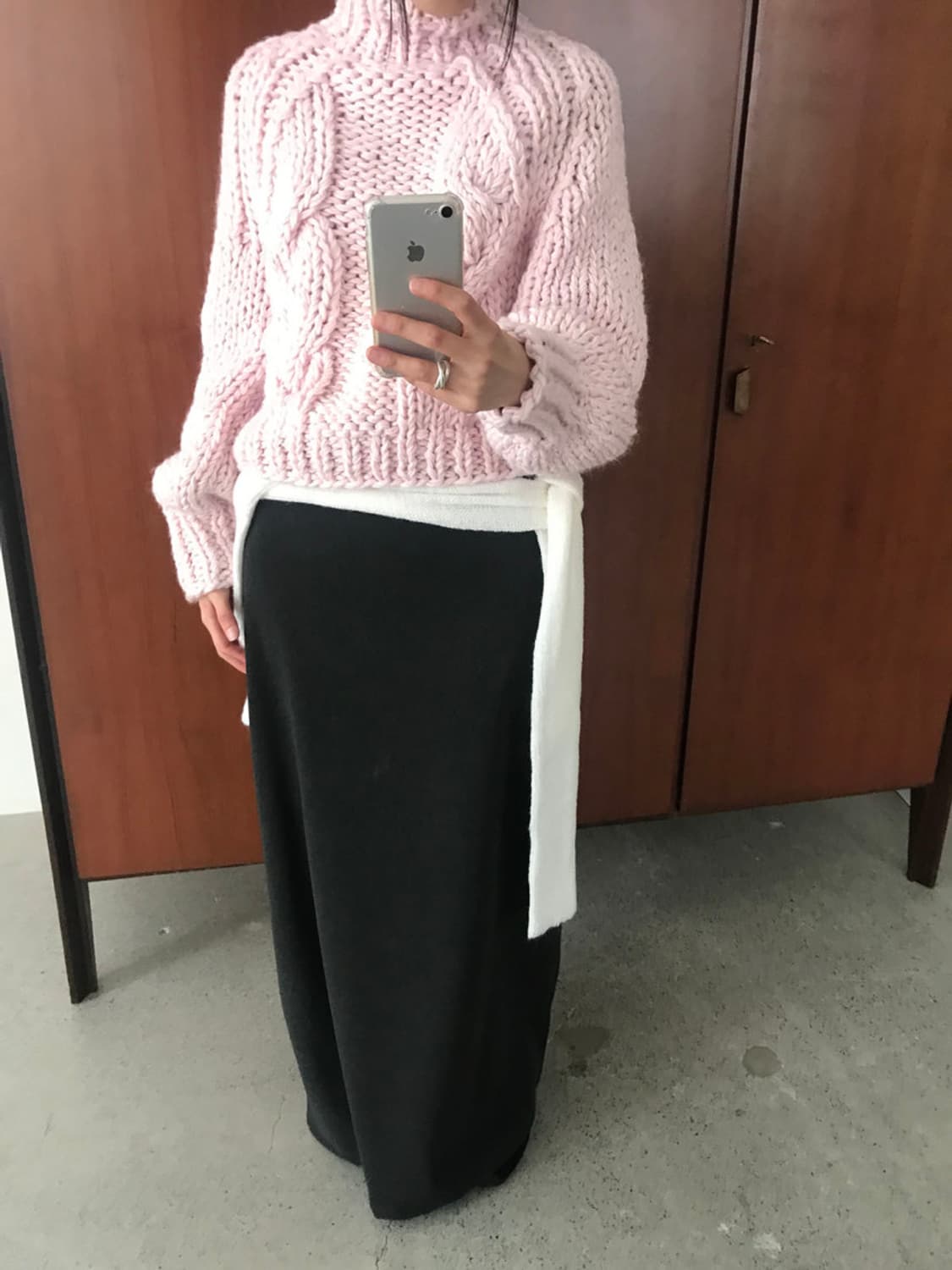 미엔느 mienne 후리스 밴딩 스커트 상품이미지1