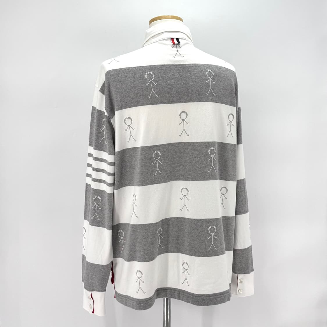 [4사이즈] 톰브라운 사선 PK 긴팔 카라티 티셔츠 (MJP073E) 상품이미지4