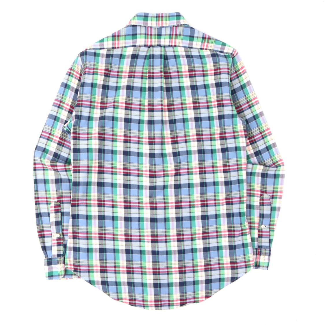 폴로 랄프로렌 블루 마드라스 체크 커스텀핏 셔츠 상품이미지5