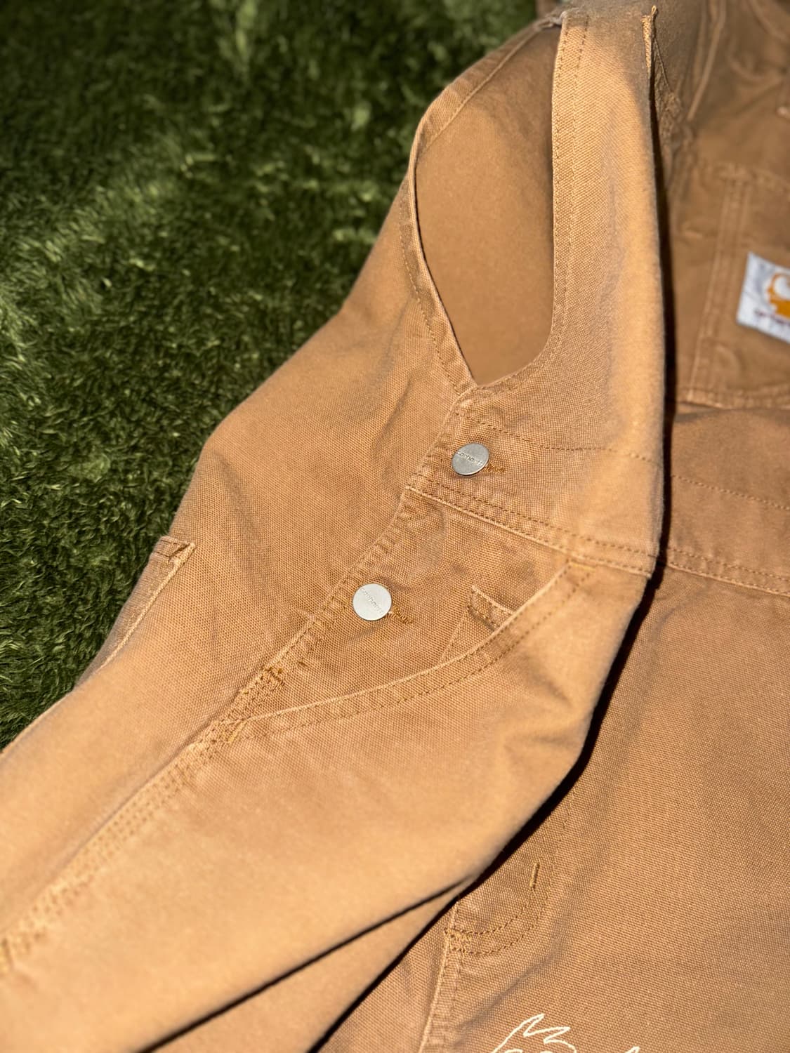 [M] 브레인데드 X 칼하트 WIP 콜라보 덕 캔버스 오버롤 상품이미지5