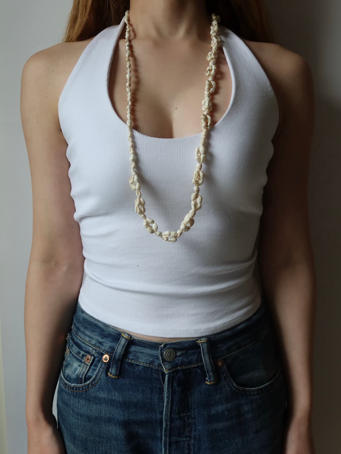 natural shell long necklace 상품이미지2