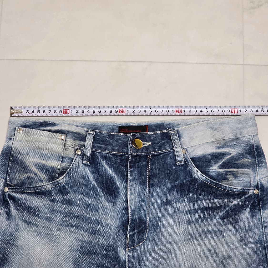34) 리바이스 에비수 엔지니어드 스톤워싱 데님 쇼츠 상품이미지6