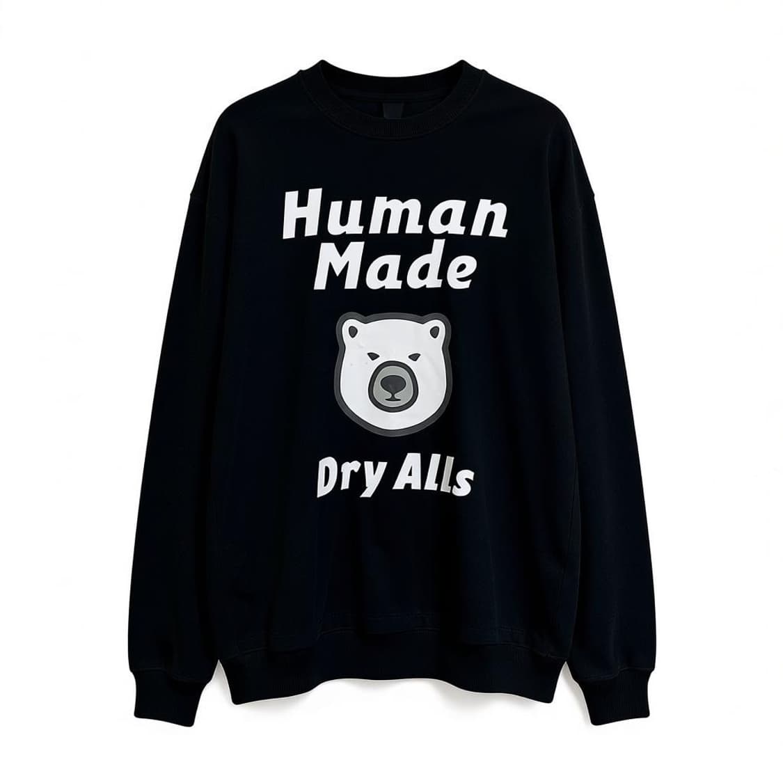 휴먼메이드 곰돌이 프린트 블랙 긴팔티 XL 사이즈 상품이미지1