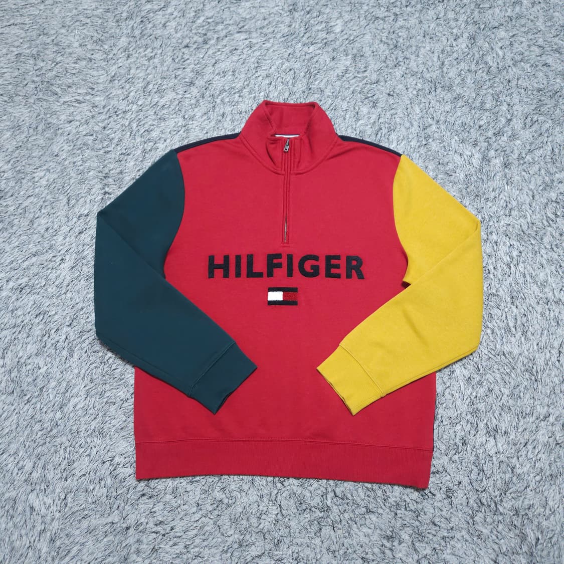 타미힐피거) L 남자 플리스하프집업 기모반집업니트 / 왕눈이샵 상품이미지1