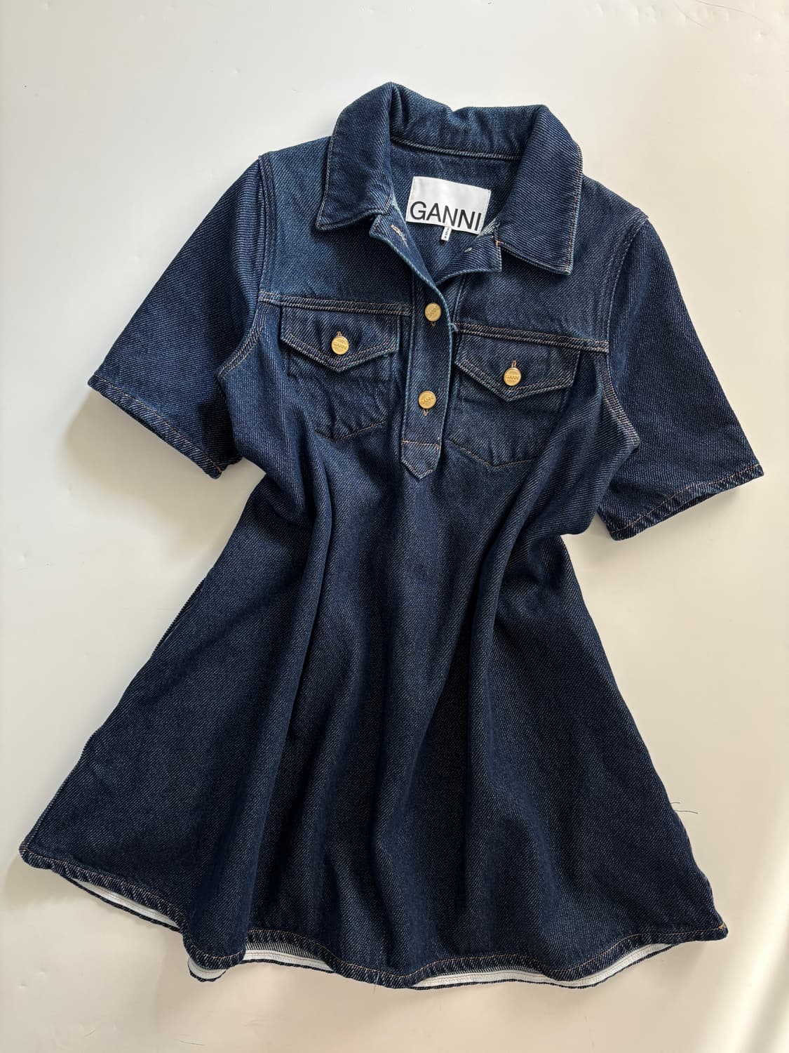 GANNI 가니 데님 미디 원피스 상품이미지2