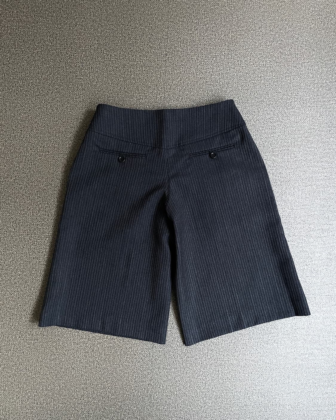 단추 디테일 스트라이프 하프 팬츠 상품이미지6