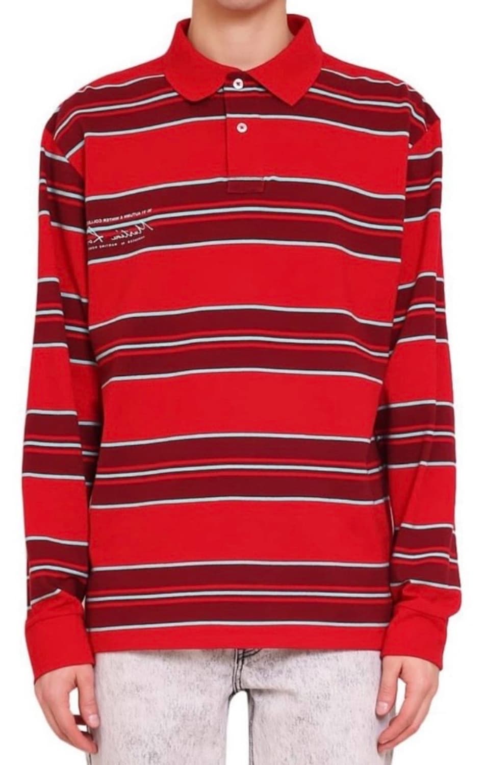 마틴로즈 스트라이프 pk 폴로 롱슬리브 상품이미지1