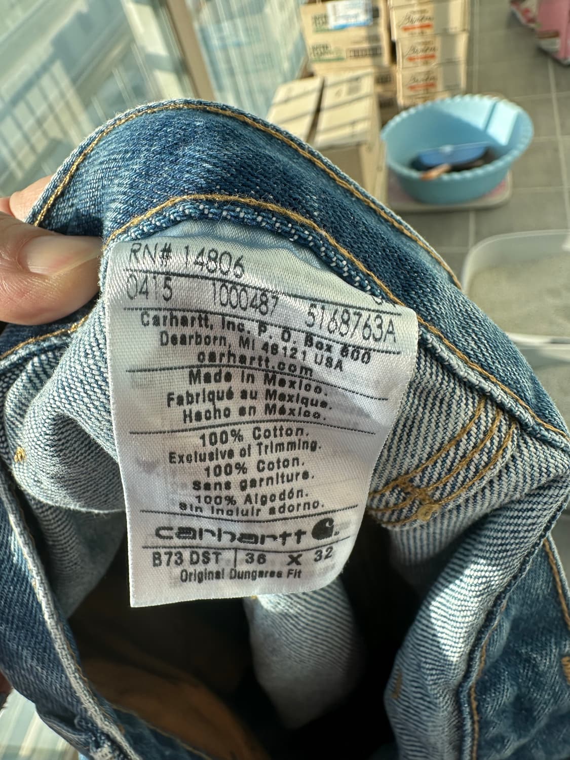 칼하트 더블니 B73 덩가리핏 36x32 상품이미지4