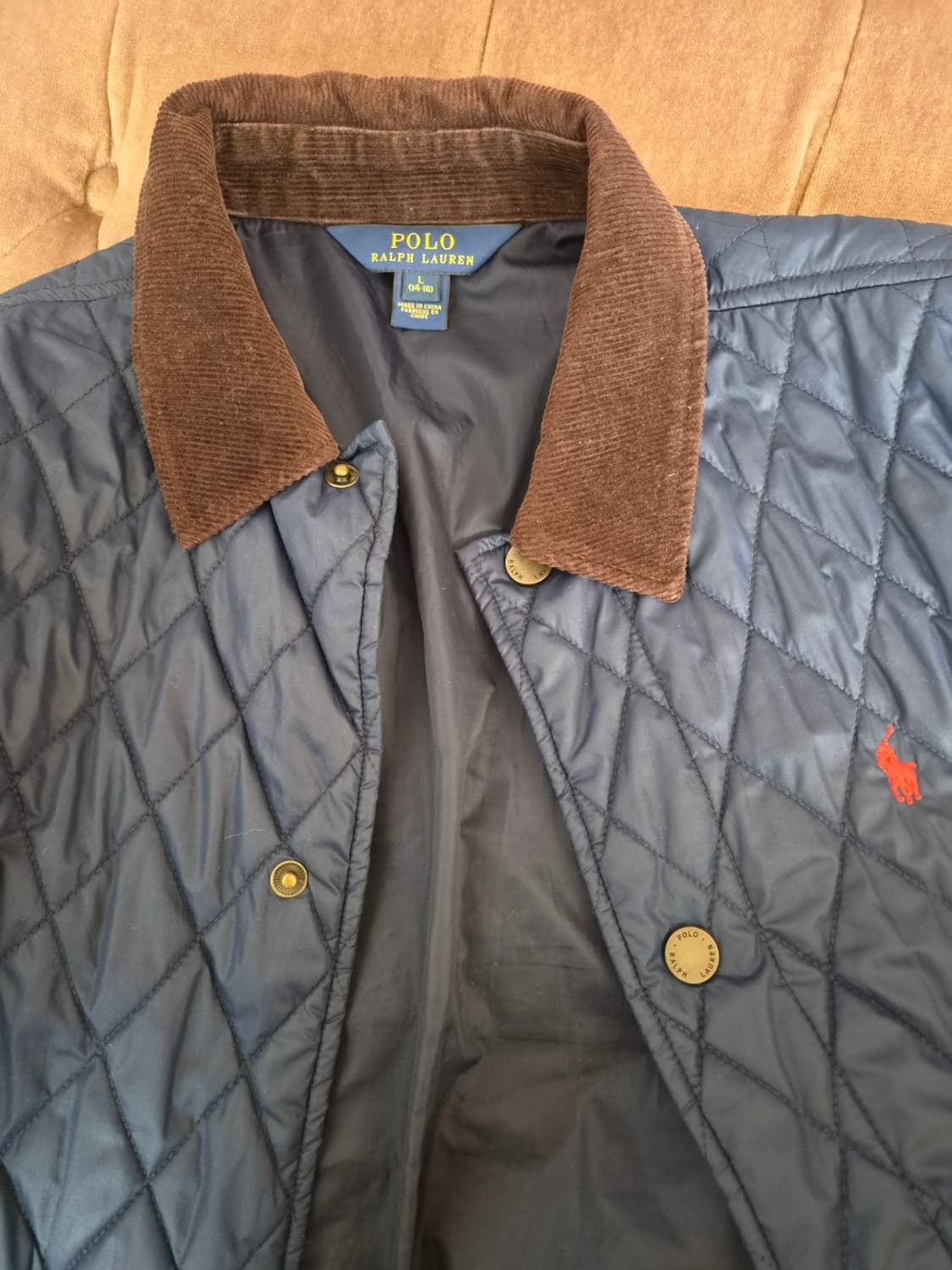 폴로랄프로렌 키즈 네이비퀄팅자켓 L(14-16)여성가능 상품이미지7