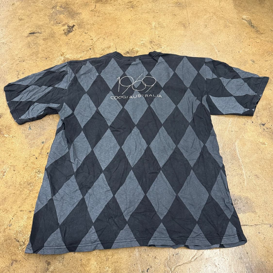 [정품/XL] 쿠지 아가일 반팔 티셔츠 블랙 b18 상품이미지3