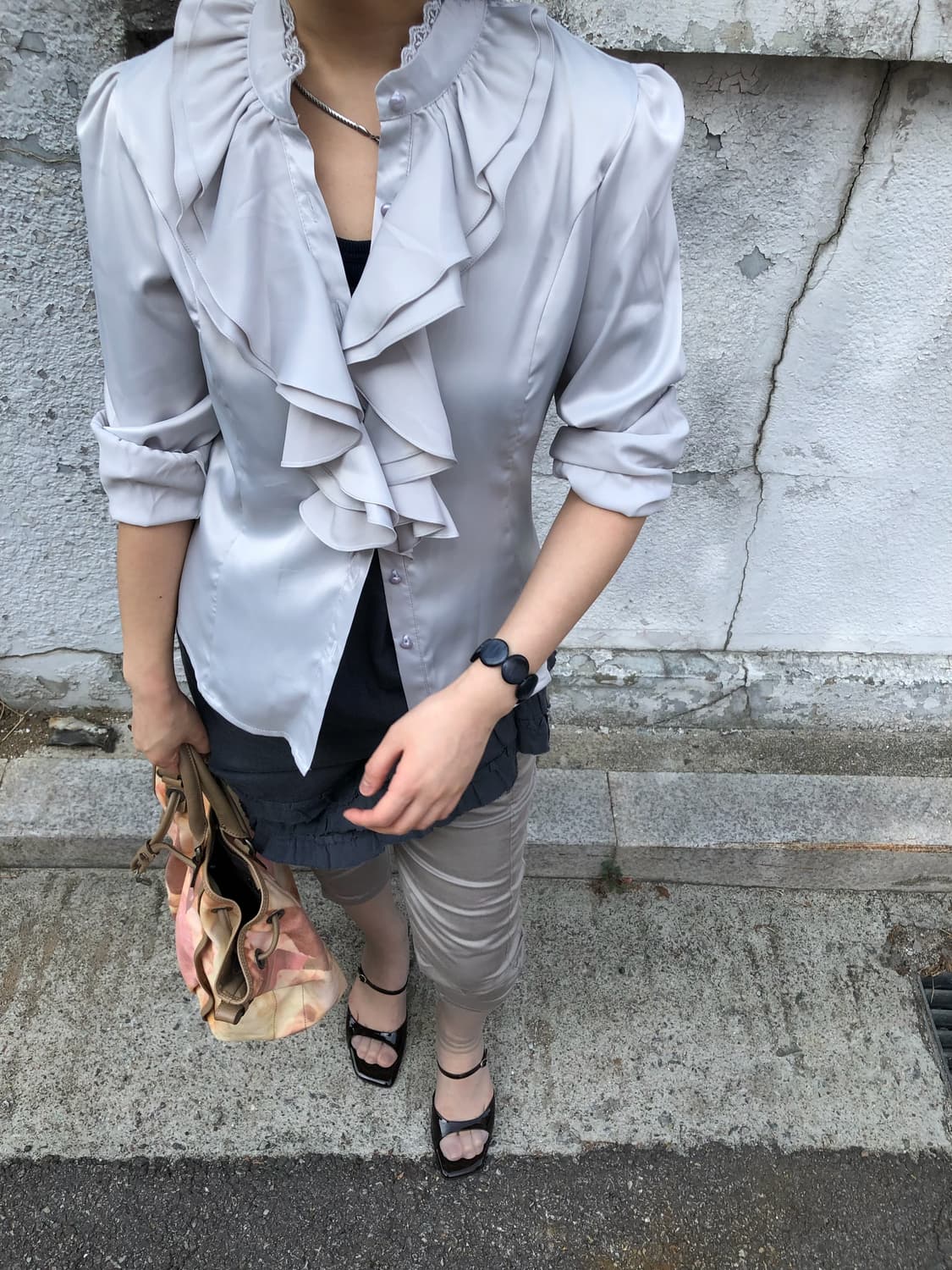 frill silk blouse  상품이미지3