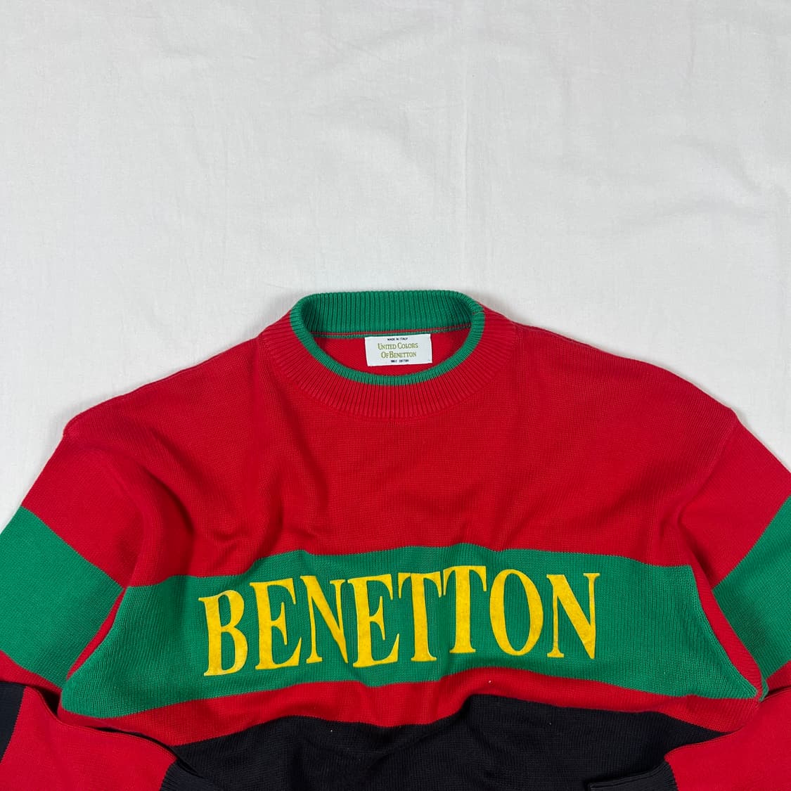 90‘s 유나이티드컬러스오브베네통 benetton 레터링 니트 상품이미지2