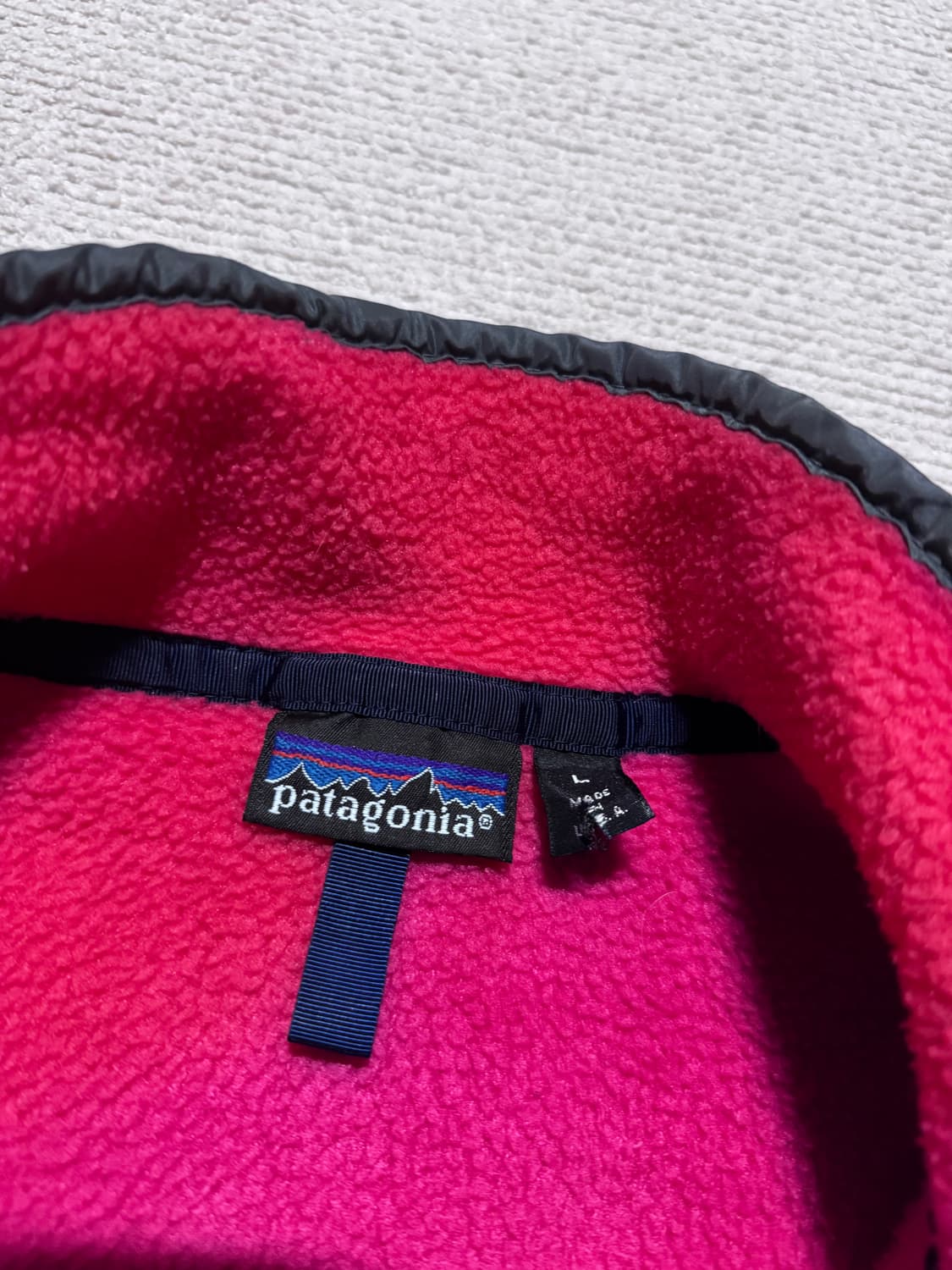 90s USA 파타고니아 신칠라 스냅티 핑크 L 상품이미지3