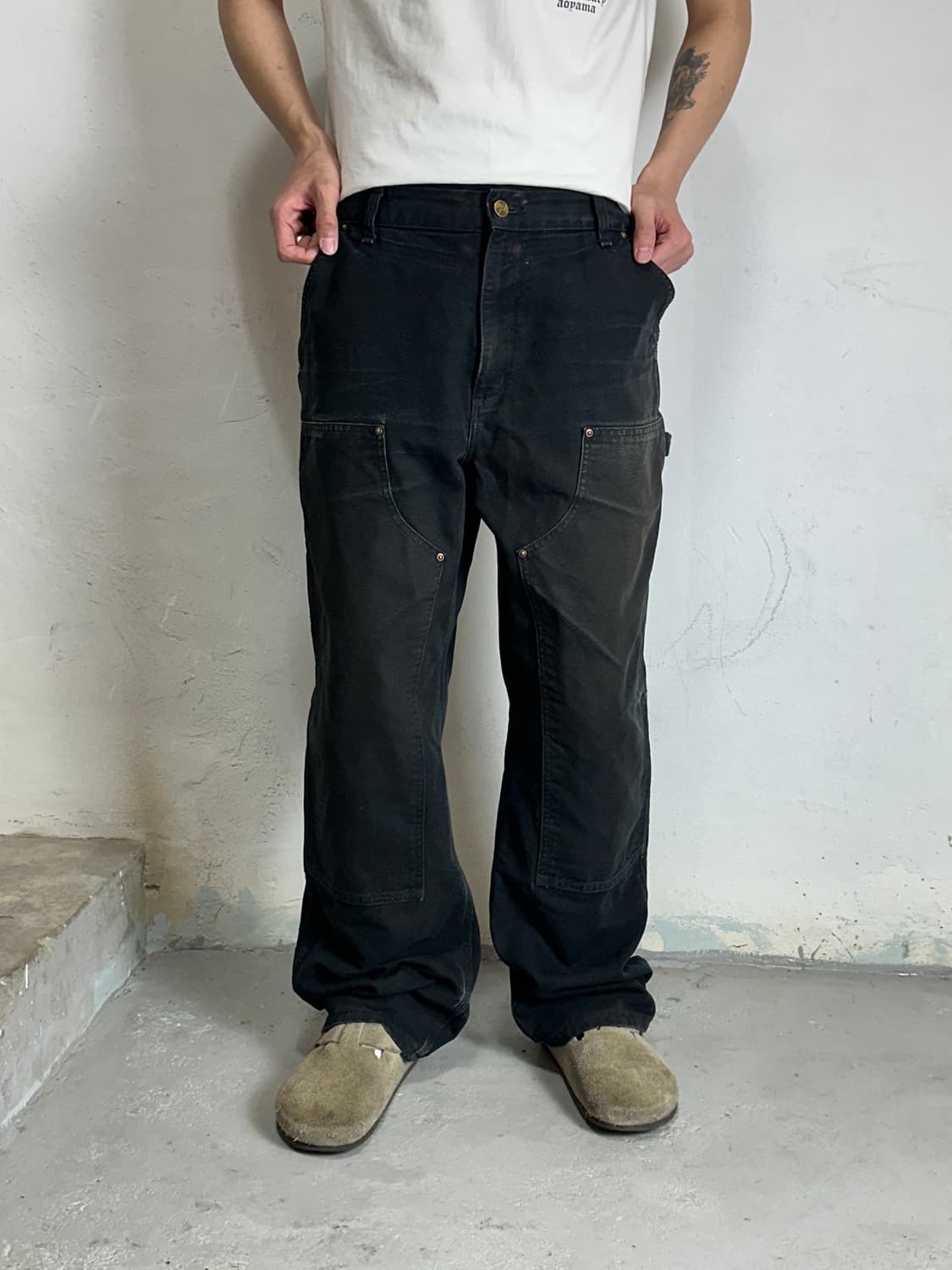 OG 칼하트 B136 더블니 블랙 칼하트 썩블니 카펜터 상품이미지10