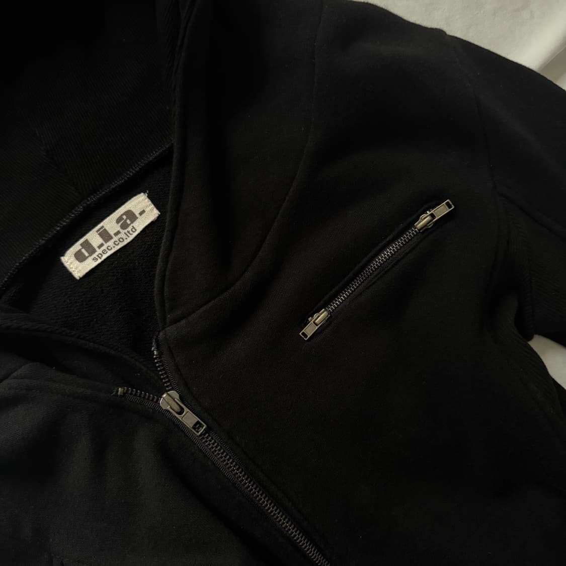 d.i.a 다이아 사선 아카이브 터틀넥 투웨이 후드집업 자켓 락시크 펑크 상품이미지5