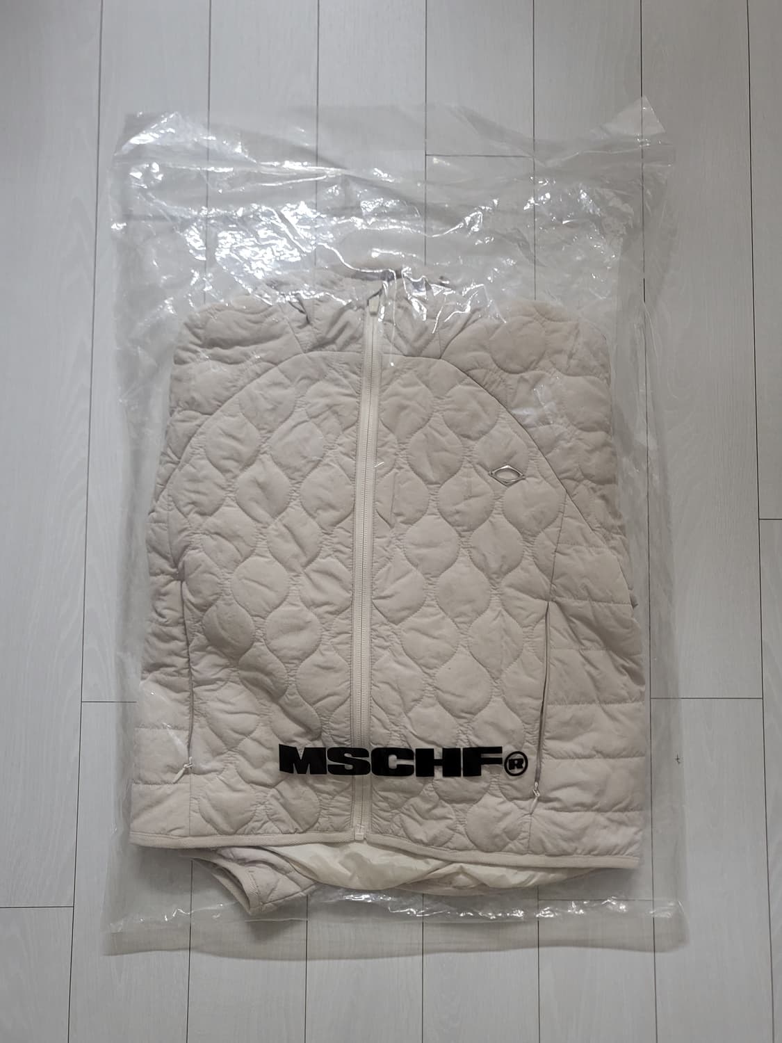 미스치프 퀼티드 후디드 자켓 아이보리 상품이미지2