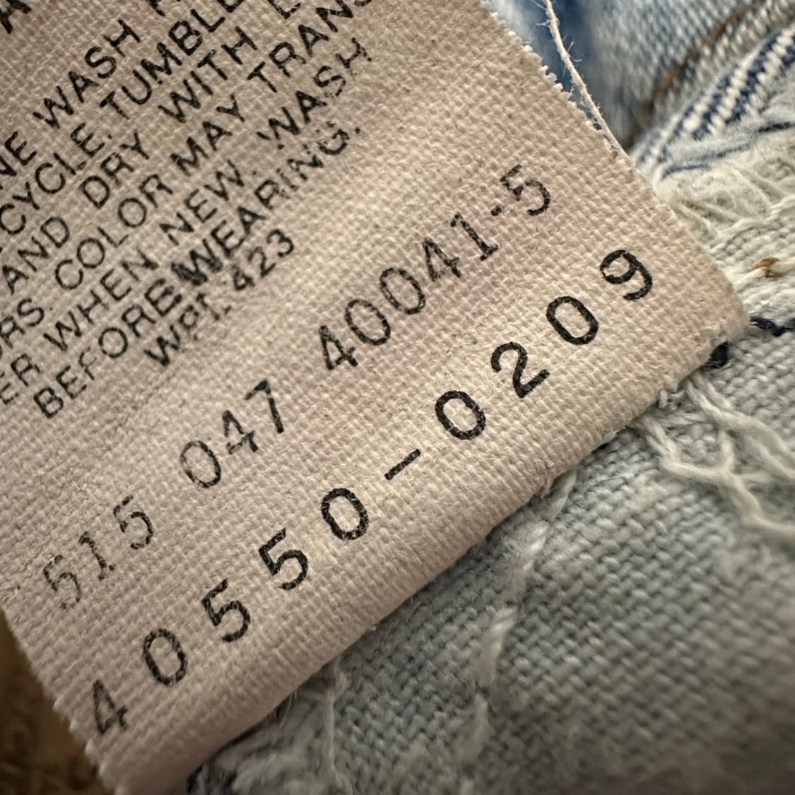 LEVI'S 550 80's usa orangetab denim 상품이미지5