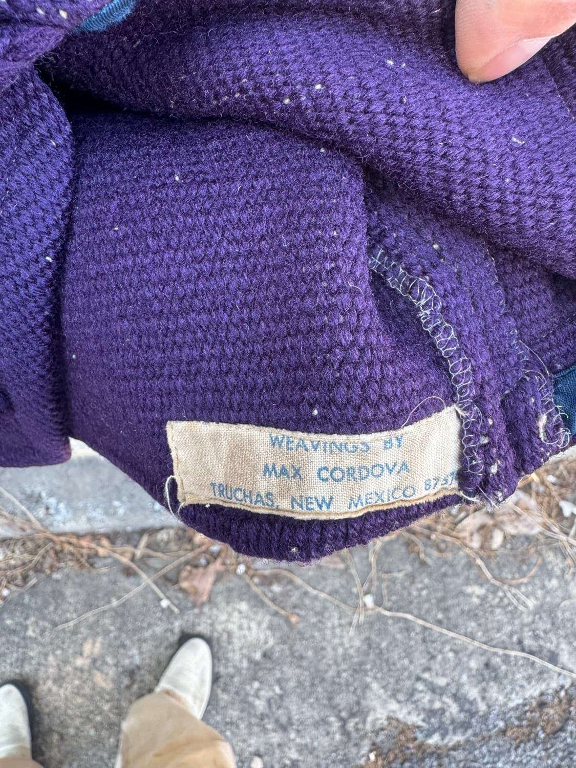 70~80s 빈티지 개인 위버 핸드 우븐 울 오르테가 치마요 베스트 조끼 상품이미지6