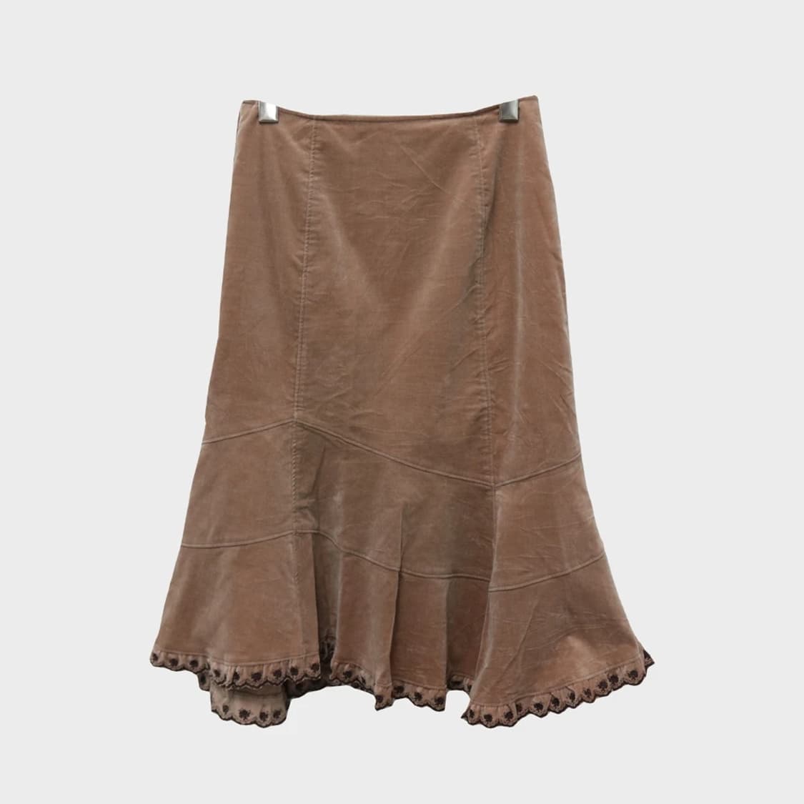 레스트로즈 브라운 스웨이트 미디스커트 60230 상품이미지2