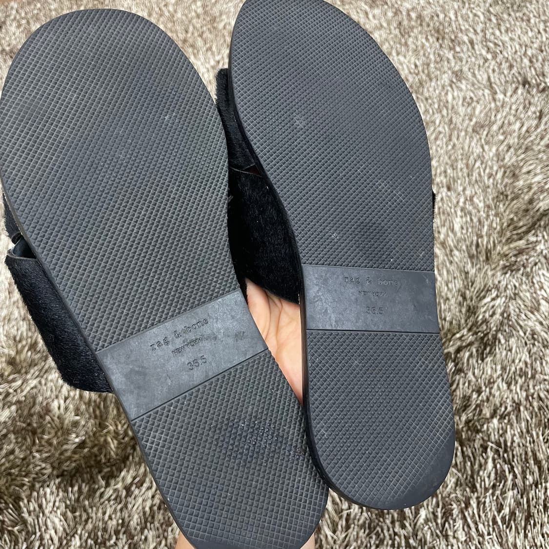 랙앤본 Rag & Bone 블랙 크로스 스트랩 샌들 36.5 상품이미지5