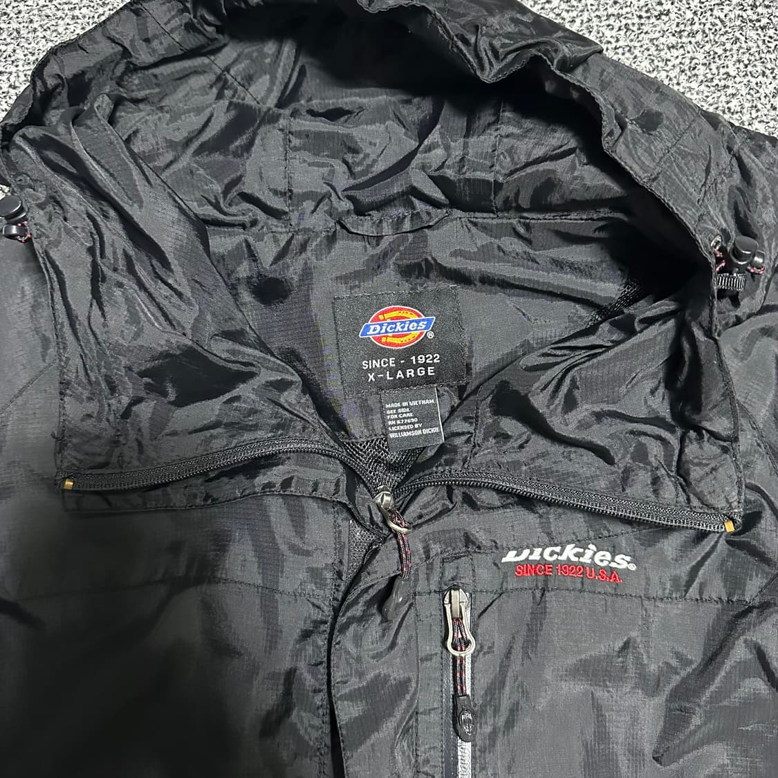 (XL) 디키즈 블랙 후드 바람막이 자켓 상품이미지2