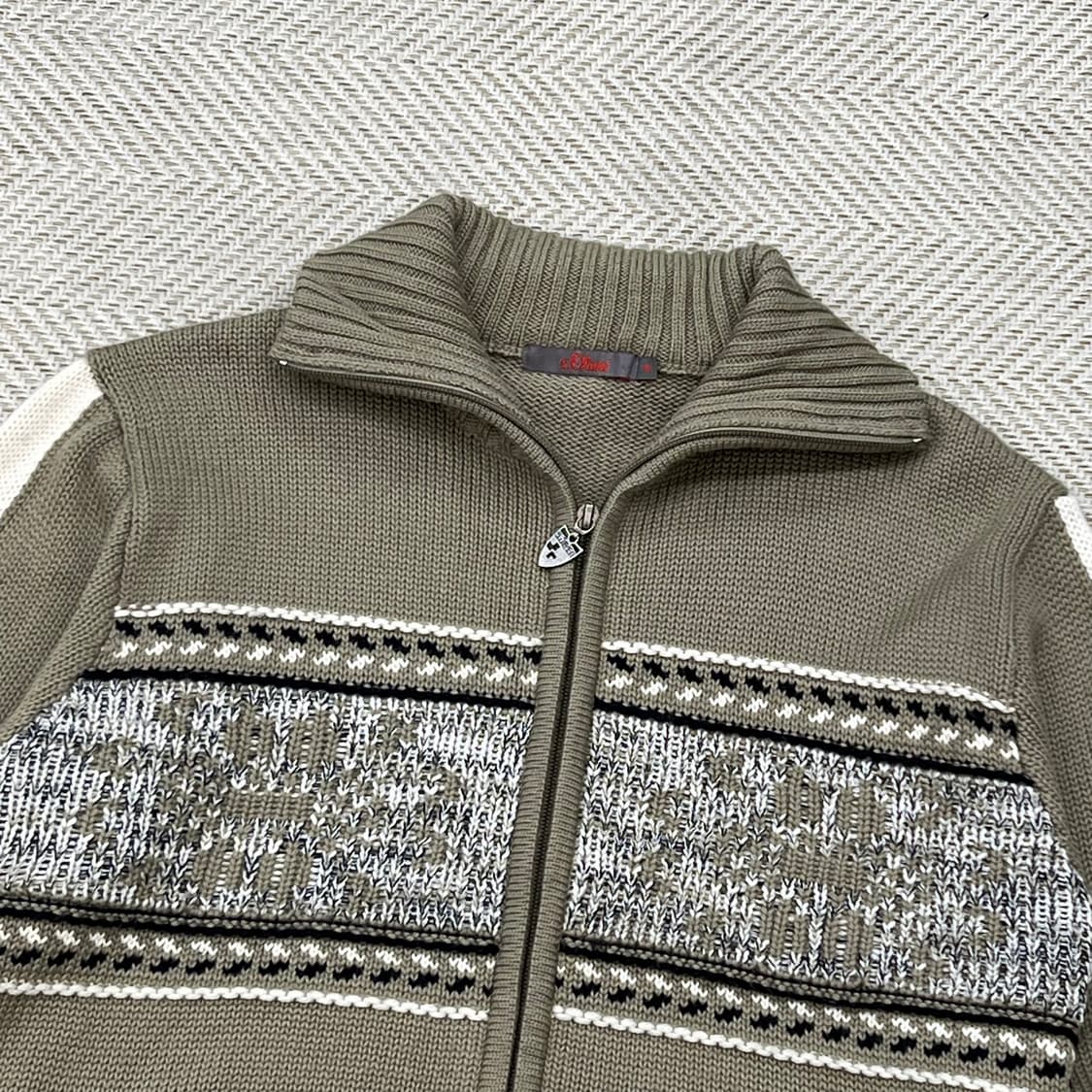 노르딕 패턴 니트집업 r2962 상품이미지3