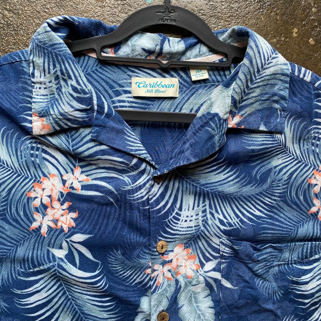 빈티지 실크 혼방 반팔 셔츠 상품이미지2