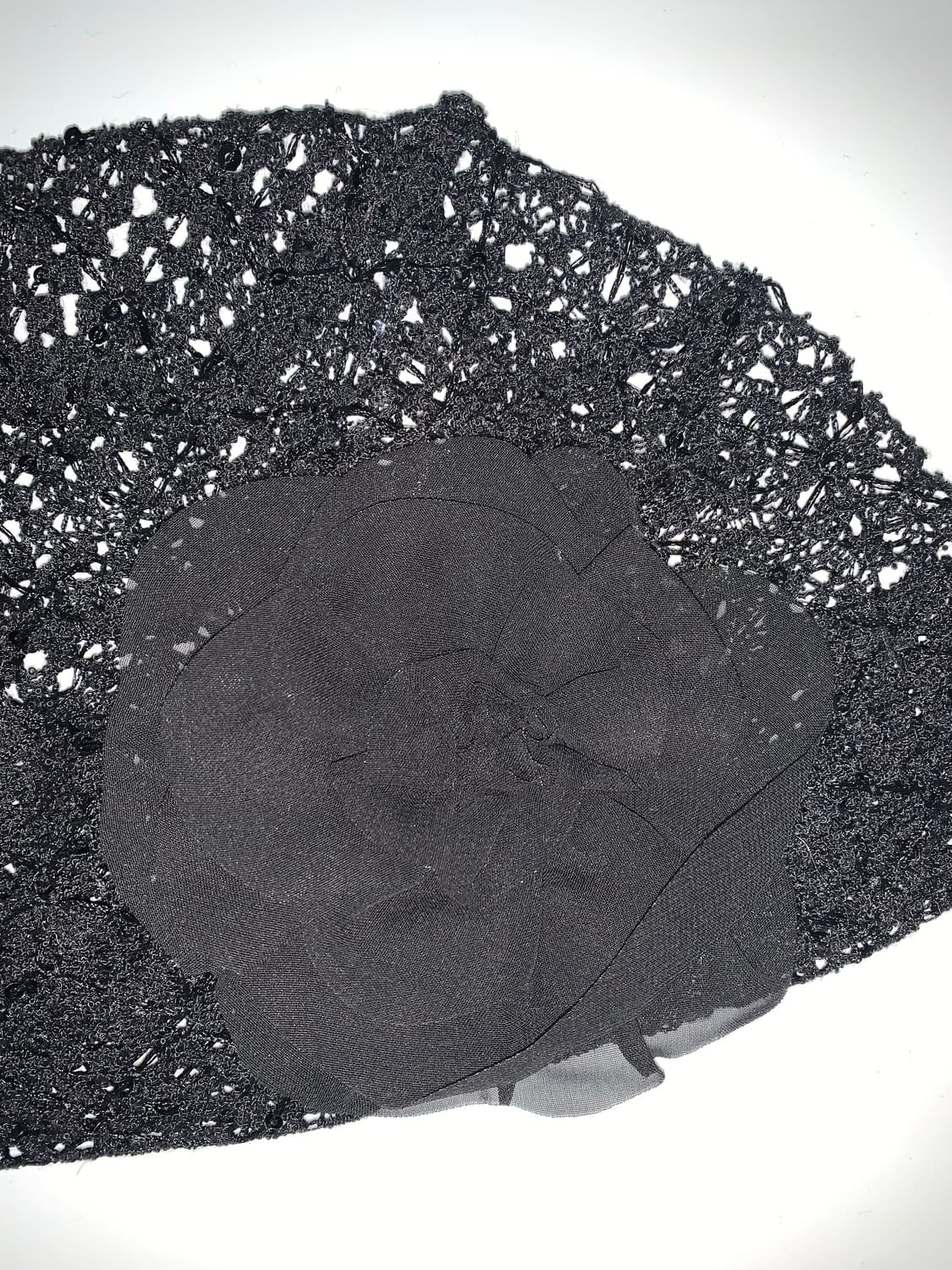 CHIFFON CORSAGE LACE BEANIE BLACK 상품이미지8