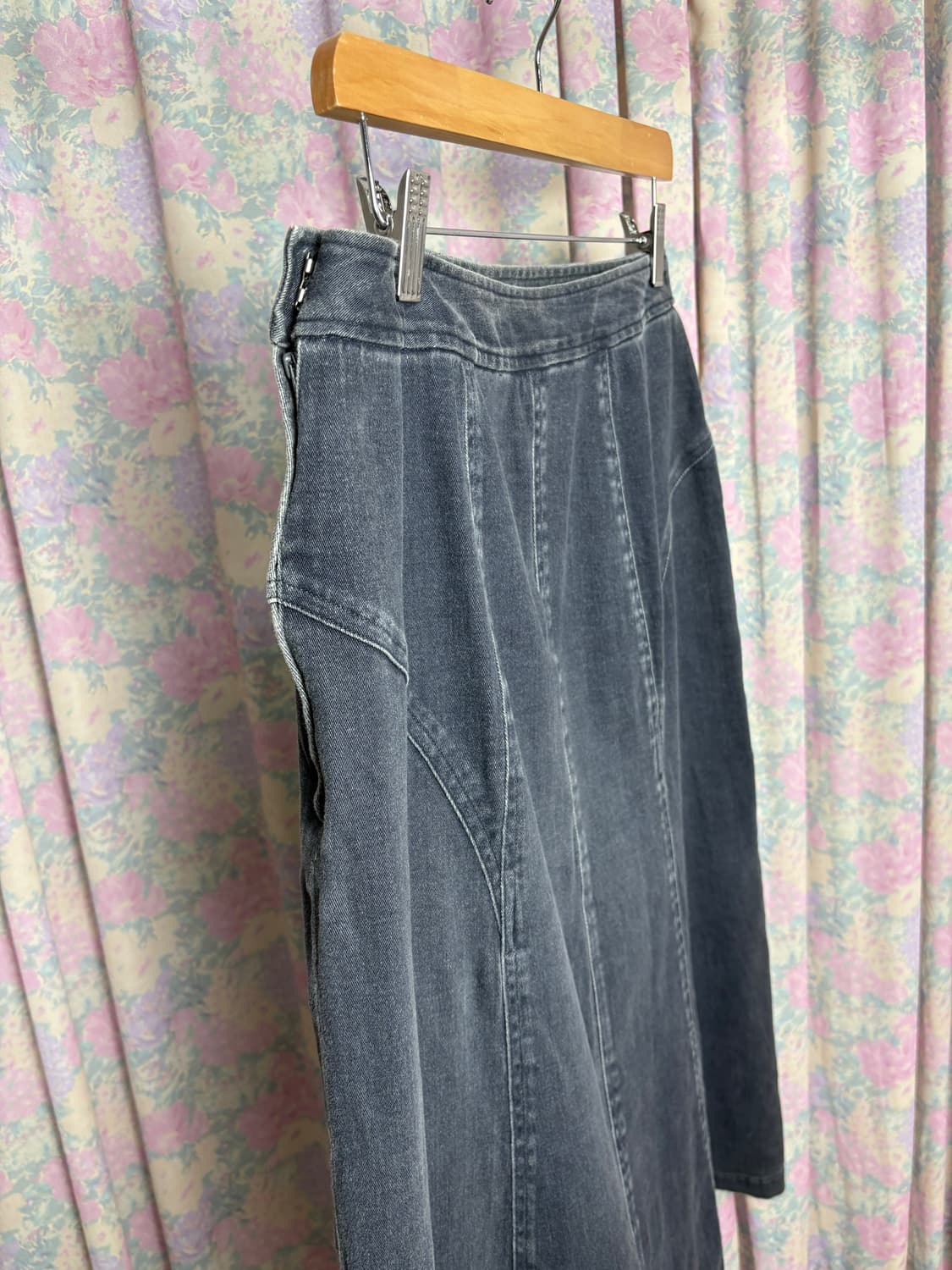 다크그레이 데님 스커트 상품이미지8