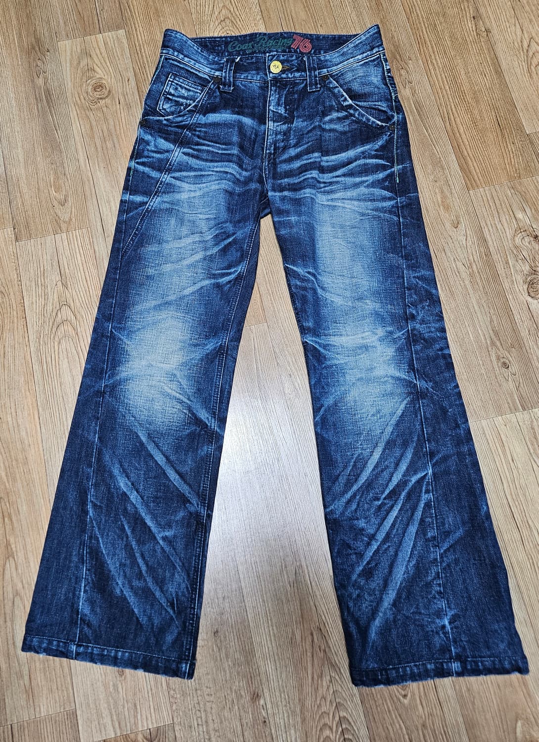 00's 빈티지 콕스(COAX) 레이싱 신치백 부츠컷 데님팬츠 상품이미지1