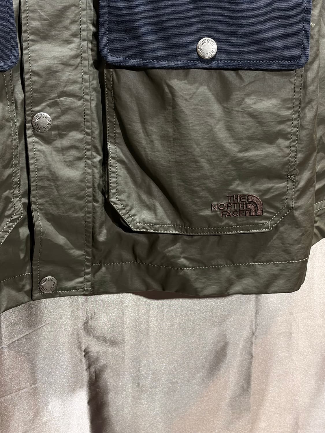 L 노스페이스 왁스 나일론 카키 야상 자켓 상품이미지4