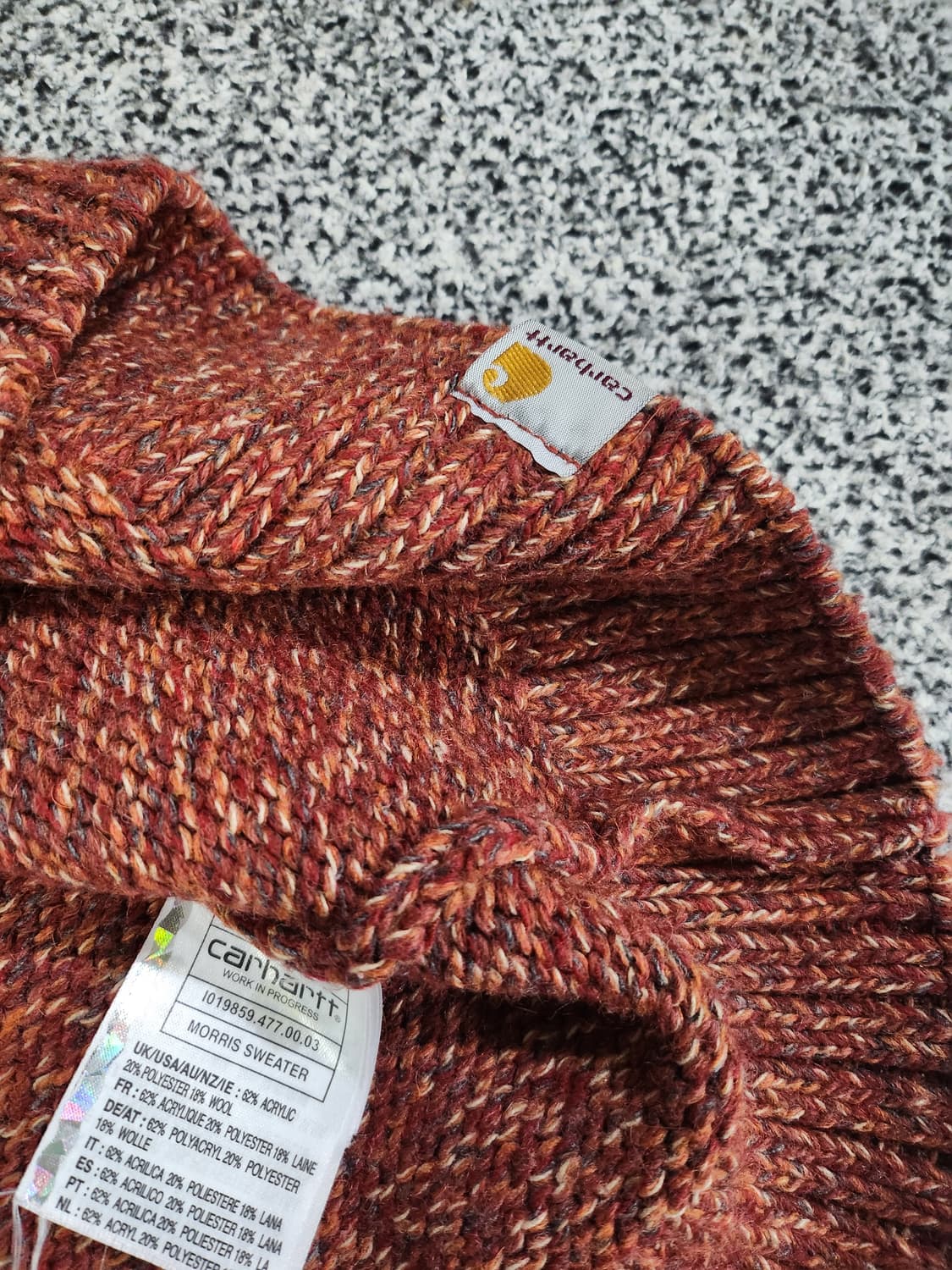 칼하트 니트 (오렌지 믹스 컬러) 상품이미지6