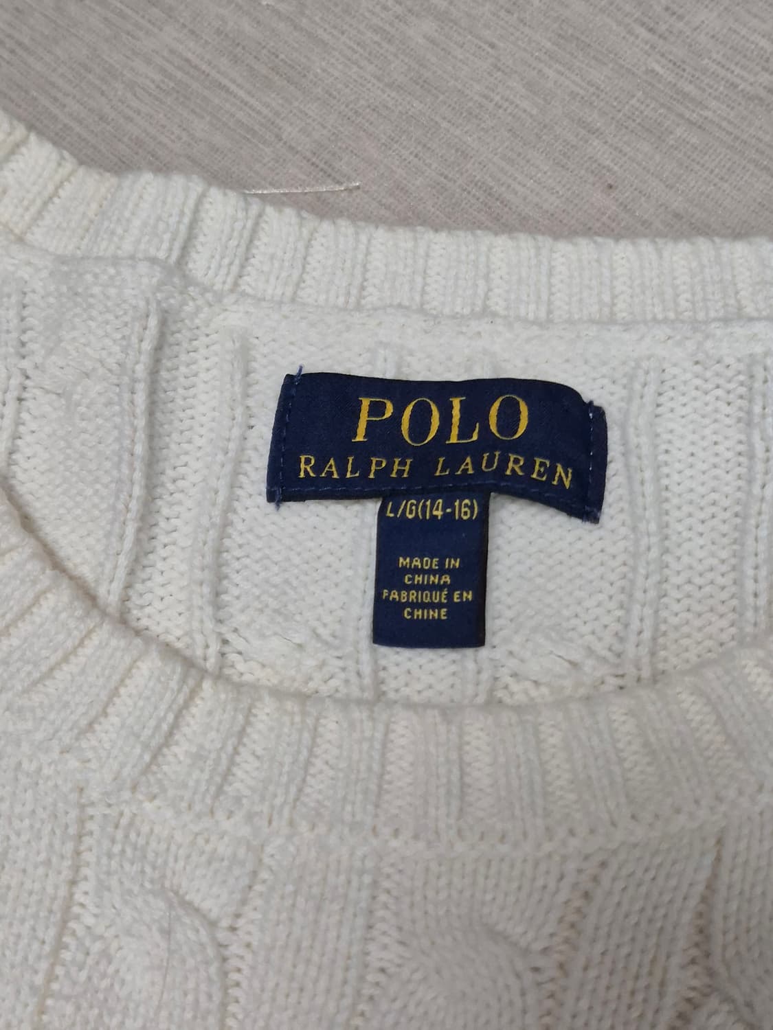 폴로랄프로렌 케이블 니트 L/G(14-16) 상품이미지3