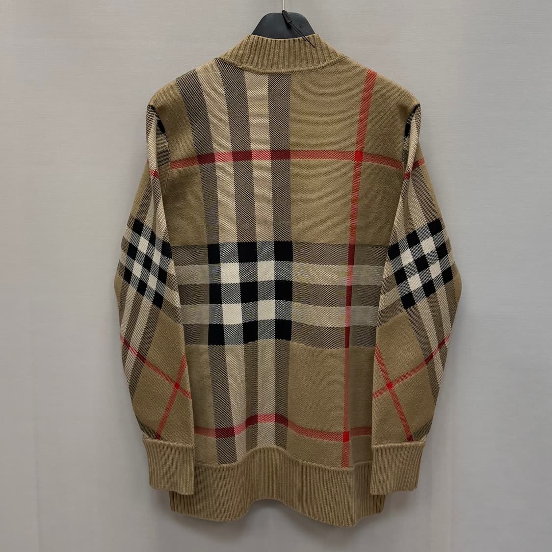 버버리 체크 울 블렌드 가디건 (95)  상품이미지4