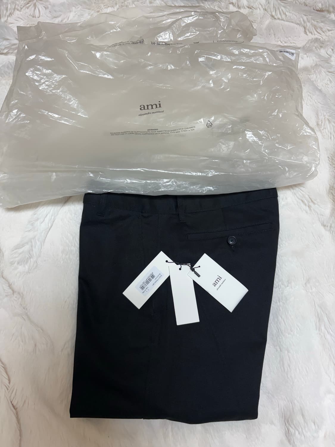 AMI 아미 스트레이트 치노 팬츠 블랙 / L 상품이미지6