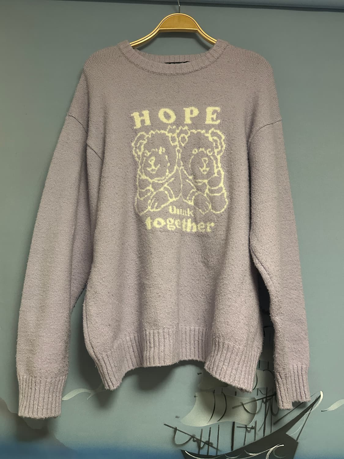 APOC 연보라 니트 상품이미지1