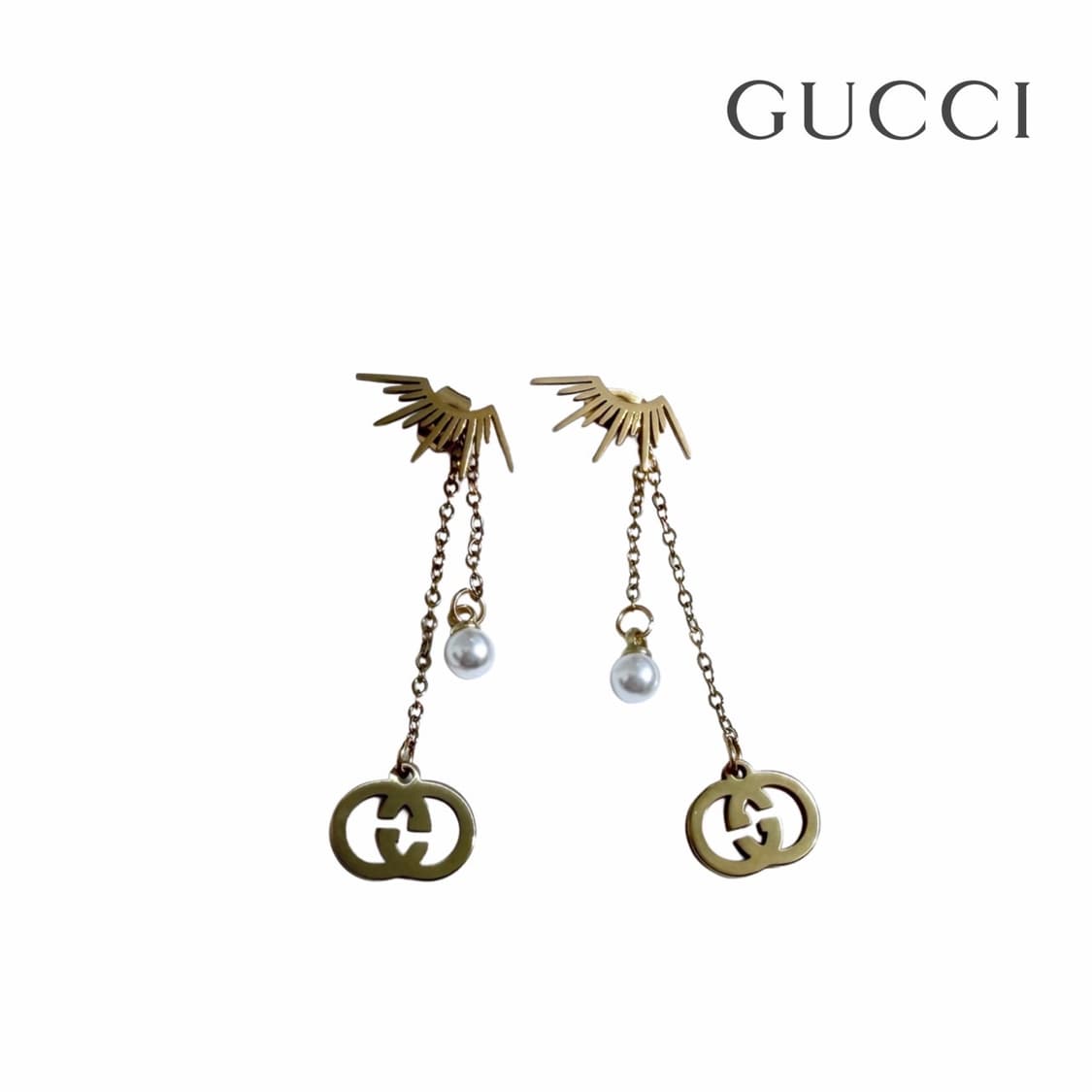 구찌 유니크 드롭 이어링 골드 상품이미지1