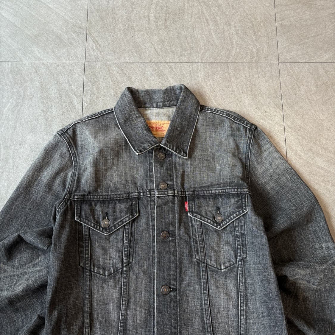 리바이스 정품 흑청 데님 자켓 상품이미지2